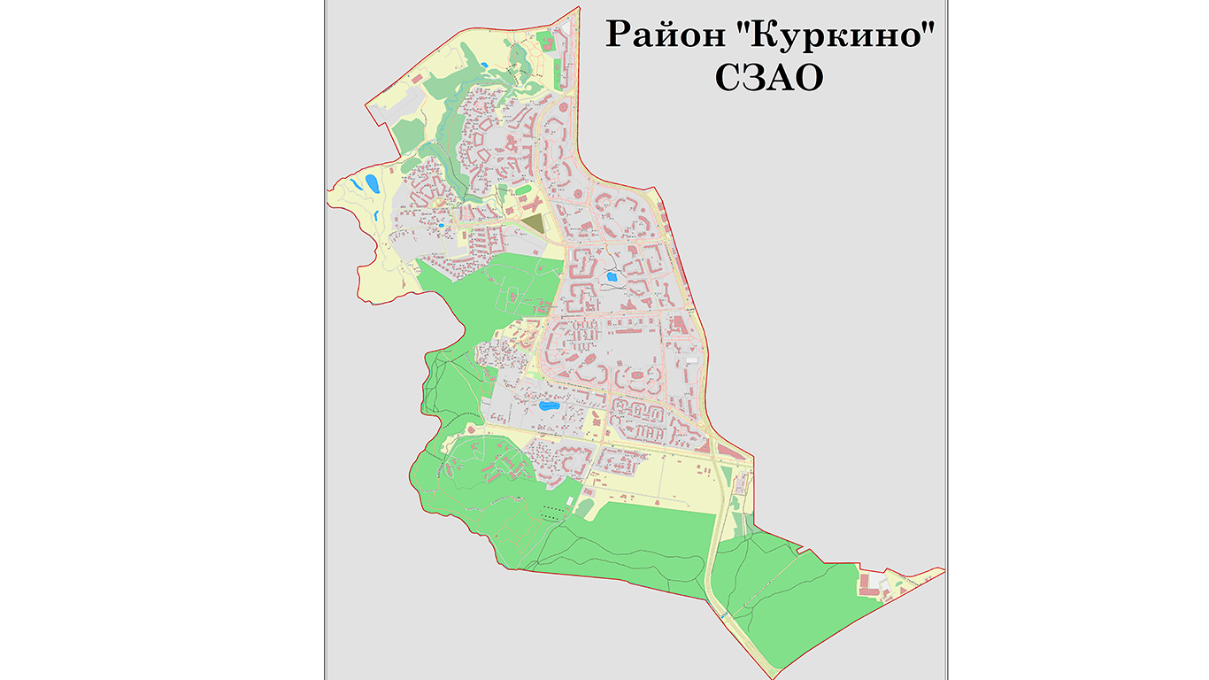 Карта района куркино