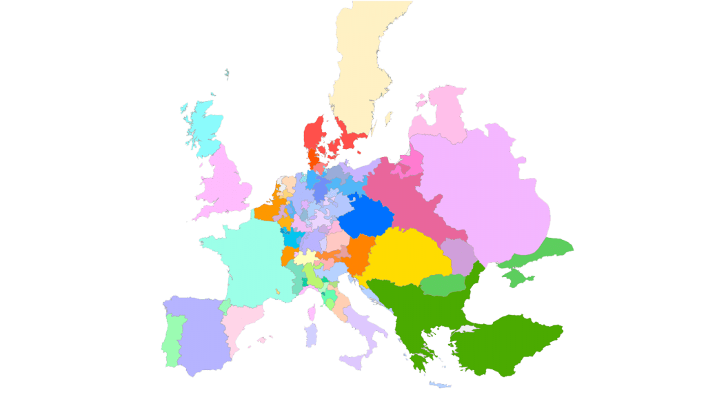 Европа карта схемма